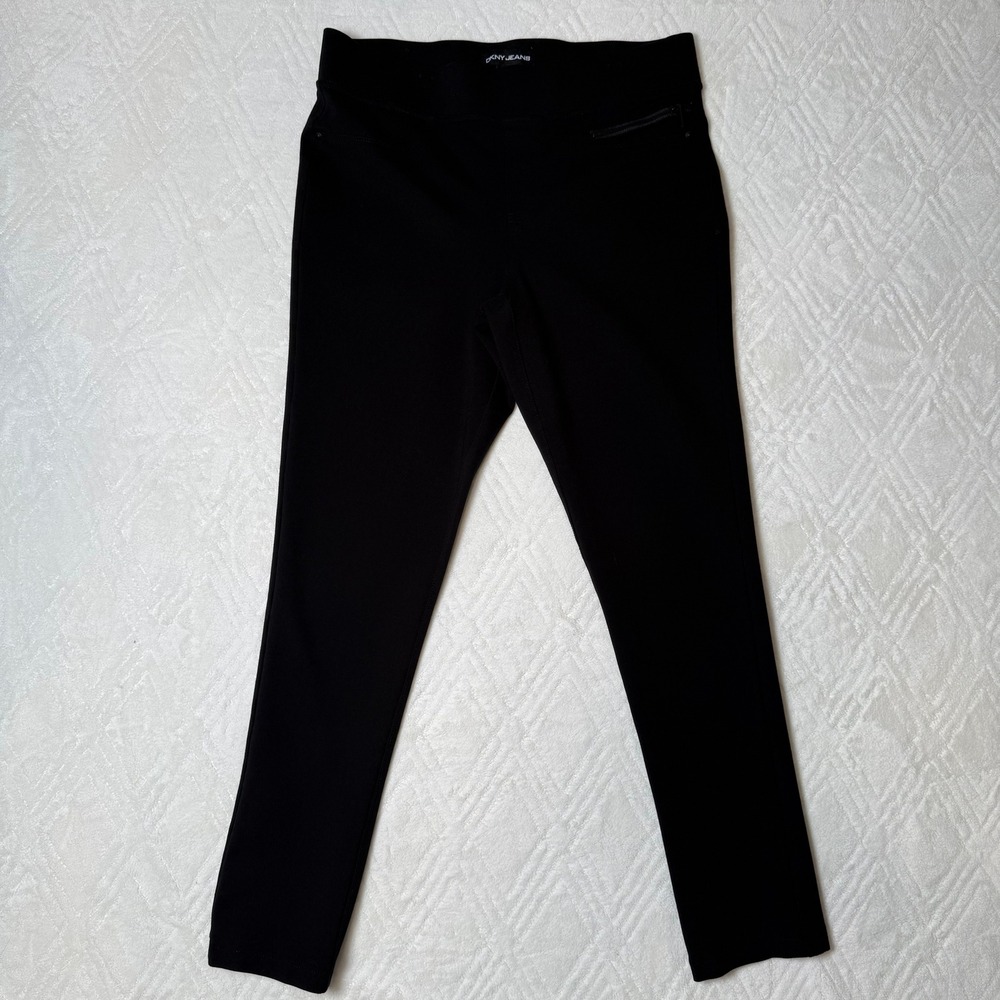 Minimalist Workwear DKNY Jeans Black Ponte Pull-On Skinny Pants M Stretch